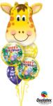  Héliumos luficsokor szülinapra, zsiráf, Happy Birthday - INGYENES GLS szállítással (LUFI211580)
