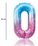 Fungram Számos lufi 34" 86cm óriás Starry Sky szám, számjegy 0 (LUFI867616)