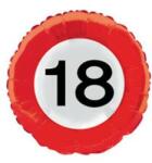 Folat Szám, Számos lufi 18" 45cm - 18-as lufi Sebességkorlátozó 28518 (LUFI665184)
