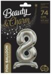 Godan Talpas számos lufi 29" (74cm) fólia szám, számjegy, 8 csak levegővel tölthető, Ezüst (MF5902973129441)