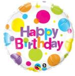 Qualatex Szülinapi fólia lufi 18" 45cm Happy Birthday (LUFI245297)