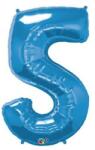 PartyPal Számos lufi 34" 86cm óriás kék szám 5-ös (LUFI761597)