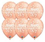 Qualatex Szülinapi lufi 11" 28cm 6db Happy Birthday, 17567 (LUFI734463)
