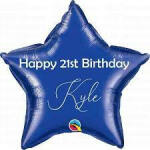  Egyedi lufi csillag, felirattal, 18" (45cm), Héliummal töltve (LUFI510716)