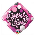 Qualatex Szülinapi lufi 18" 45cm Birthday Girl (LUFI256758)