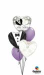  Héliumos luficsokor esküvőre, szív - INGYENES GLS szállítással (LUFI449558)