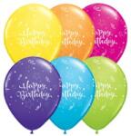 Qualatex Szülinapi lufi 11" 28cm 6db Happy Birthday! , 17935 (LUFI200846)