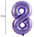 PartyPal Számos lufi 34" 86cm óriás lila szám, számjegy 8-as (LUFI838871)