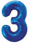 Partydeco Számos lufi 34" 86cm óriás Sötétkék szám 3-as (LUFI869460)