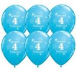  Szám, Számos latex lufi 11" 28cm 25db 4-es lufi Boldog 4. szülinapot! , q37600 (LUFI746314)
