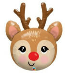  Óriás lufi 35" 88cm, Rénszarvas, Rudolf, Karácsony, Télapó, 14976 (bwq14976)
