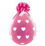  Tölthető lufi ajándékcsomagoláshoz 18" 45cm - szív mintával (LUFI608810)