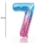 Fungram Számos lufi 34" 86cm óriás Starry Sky fólia szám, számjegy 7-es (LUFI300768)