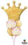  Héliumos luficsokor szülinapra, korona, Happy Birthday - INGYENES GLS szállítással (LUFI924065)