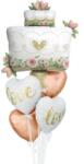  Héliumos luficsokor esküvőre, szív és torta - INGYENES KISZÁLLÍTÁSSAL (LUFI140809)