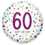 anagram Szám, Számos lufi 18" 45cm - 60-as lufi, Happy Birthday 60 (LUFI672264)