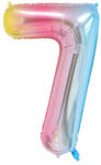 Fungram Számos lufi 34" 86cm óriás Rainbow, szivárvány, szám, számjegy 7-es (LUFI906294)