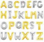 anagram Betű lufi 34" 86cm óriás Ezüst fólia betű, G betű, (LUFI532011)