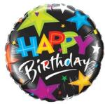 Qualatex Szülinapi lufi 18" 45cm Happy Birthday (LUFI616671)