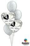  Héliumos luficsokor esküvőre, Mr&Mrs-Ingyenes GLS szállítással (LUFI305926)