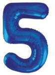 Partydeco Számos lufi 34" 86cm óriás Sötétkék szám 5-ös (LUFI838218)