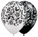 Qualatex Mintás lufi 11" 28cm Damask (LUFI180963)