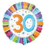 anagram Szám, Számos fólia lufi 18" 45cm - 30-as lufi, Radiant, 1606901, (LUFI897404)