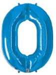 PartyPal Számos lufi 34" 86cm óriás kék fólia szám 0 (LUFI655502)