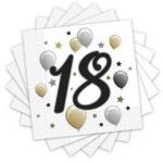 Decorata Party Szalvéta 33x33cm 18-as számmal, 20db, Elegáns, 88864 (LUFI900534)