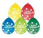  Szülinapi lufi 11" 28cm, 6db/csom, vegyes színek, Boldog szülinapot! Neck up (LUFI380876)