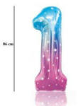 Fungram Számos lufi 34" 86cm óriás Starry Sky szám, számjegy 1-es (LUFI690484)