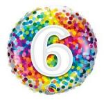 Qualatex Szám, Számos lufi 18" 45cm - 6-os lufi (bwq13493)