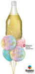  Héliumos luficsokor szülinapra, Happy Birthday, pezsgő, - INGYENES KISZÁLLÍTÁSSAL (LUFI475019)