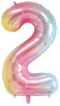 Fungram Számos lufi 34" 86cm óriás Rainbow, szivárvány, szám, számjegy 2-es (LUFI684718)