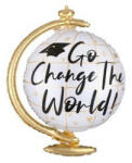 anagram Ballagási óriás fólia lufi 23" 58cm, Go Change The World, 4091601 (LUFI582110)