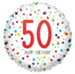 anagram Szám, Számos lufi 18" 45cm - 50-es lufi, Happy Birthday 50 (LUFI286547)