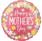  Anyák napi fólia lufi 18" 45cm Happy Mother's Day, 100103705901, (fb100103705901)