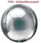  Egyszínű fólia gömb lufi 14" 35cm ezüst Orbz (LUFI137440)
