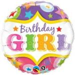 Kaleidoscope Szülinapi lufi 18" 45cm Birthday Girl (LUFI584488)