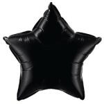  Egyszínű csillag lufi 20" 50cm Fekete csillag (LUFI136781)