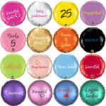  Egyedi lufi, felirattal, 18" (45cm), Héliummal töltve (LUFI987517)