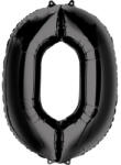 Partydeco Számos lufi 34" 86cm óriás Fekete szám, számjegy 0 (LUFI126586)