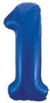 Partydeco Számos lufi 34" 86cm óriás Sötétkék szám 1-es (LUFI155052)