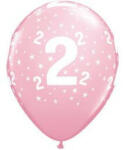 Qualatex Szám, Számos lufi 11" 28cm 6db 2-es lufi Boldog 2. szülinapot! , 17825 (LUFI915090)
