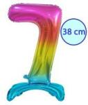 Godan Talpas számos lufi 15" (38cm) fólia szám, számjegy, 7 csak levegővel tölthető, szivárvány (MF5902973134766)