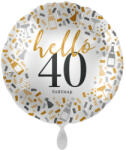  Szám, Számos lufi 17" 42cm - 40-es lufi, Hello 40 (LUFI127808)