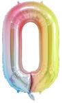 Fungram Számos lufi 34" 86cm óriás Rainbow, szivárvány, szám, számjegy 0 (LUFI548628)