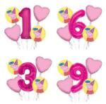  Héliumos luficsokor szülinapra, Peppa malac, választható számmal - INGYENES GLS szállítással (LUFI709757)