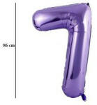 PartyPal Számos lufi 34" 86cm óriás lila szám, számjegy 7-es (LUFI781500)