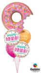  Héliumos luficsokor szülinapra, fánk, Happy Birthday - INGYENES GLS szállítással (LUFI519797)